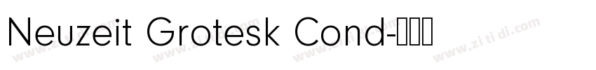 Neuzeit Grotesk Cond字体转换